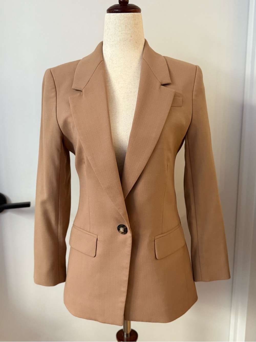 J-Crew tan women’s petite suit